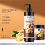 500ml Ginger Shampoo Conditioner Mask Prevents Dry and Split - Image 2